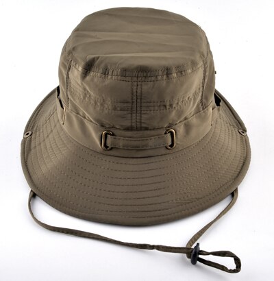 Tqmsmy justerbare hatte til damer strandhuer hurtigtørrende mænd spand hat unisex sommer panama bone piger anti-uv fiskeri cap: Brun