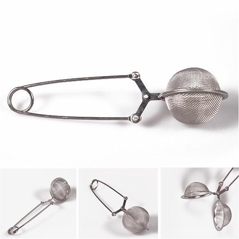Stainless Steel Handle Tea Ball Tea Infuser Kitchen Gadget Coffee Herb Spice Filter Diffuser Mesh Tea Strainer