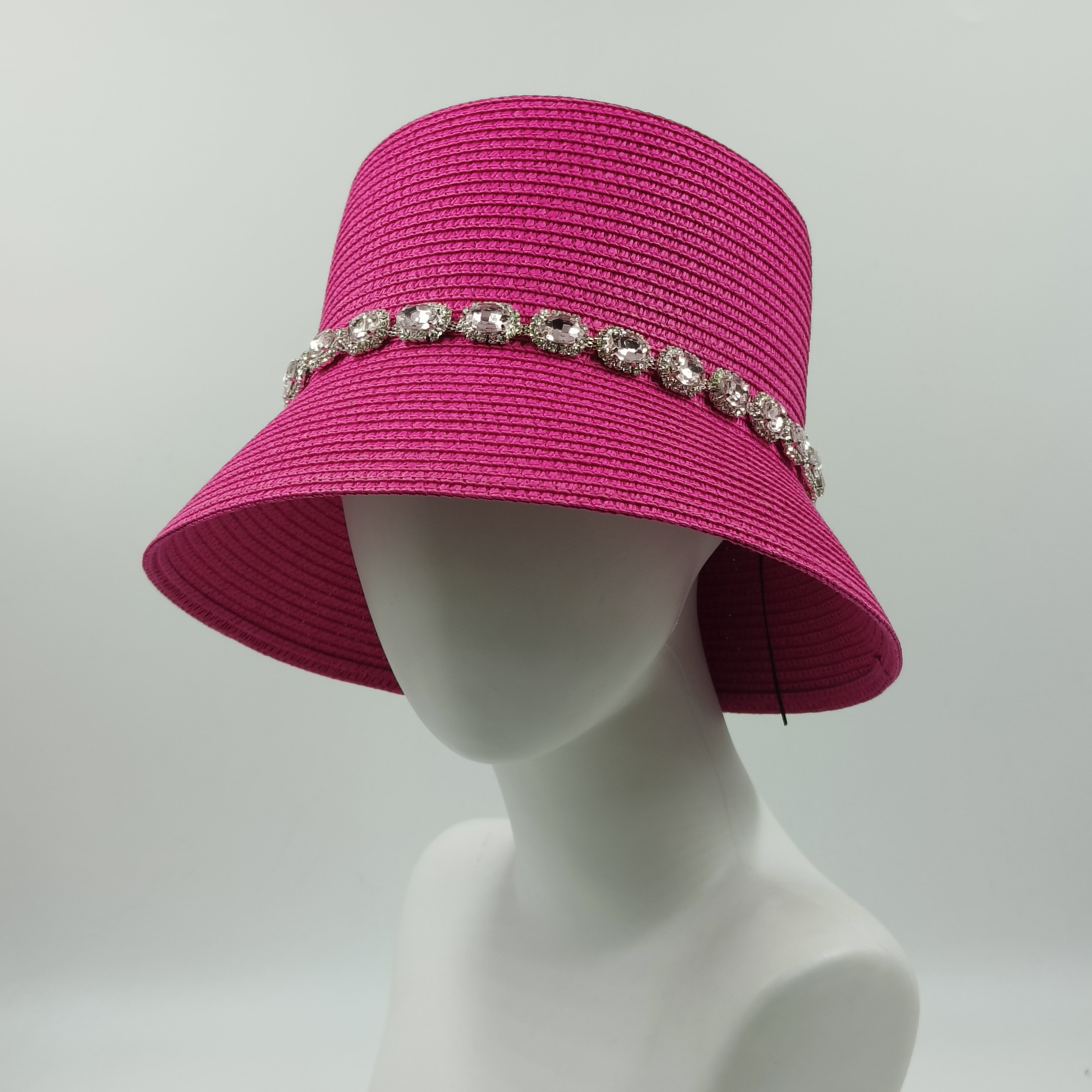 Dame Solhatt Strå - Blomstermønster - Casual - Solbeskyttelse - Liten Brem - Sommer Strand: Lavendel