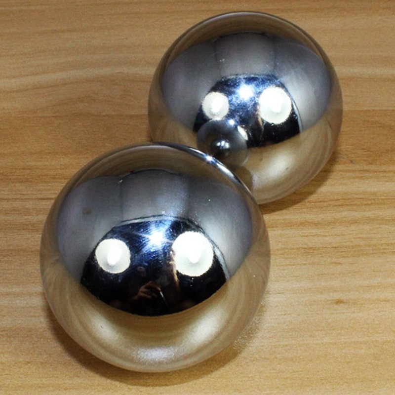 Bolas chinas de plata de 38mm para ejercicios de salud, terapia de relajación y estrés, bolas Baoding