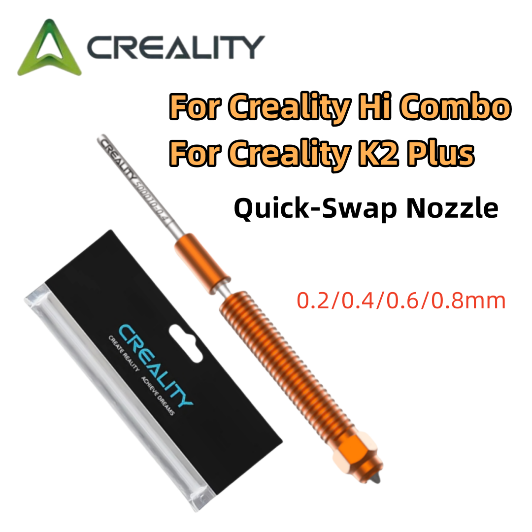 Creality "Unicorn" K2 Plus Hi Combo Quick-Swap Nozzle Kit 0.4mm/0.6mm/0.8mm All-metal integrated Nozzle for K2 Plus Hi Combo
