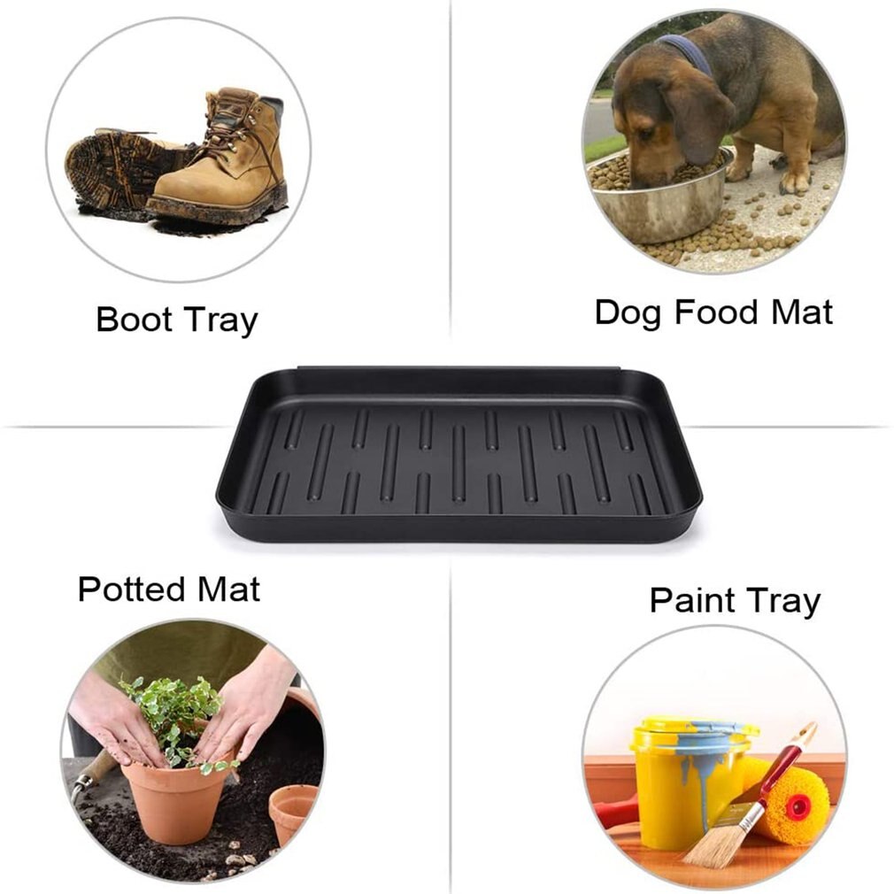 Zwarte Laars Lade Mat Multifunctionele Schoen Lade Mat Voor Planten Pet Food Bowls Boot En Schoenen Drogen Mat indoor