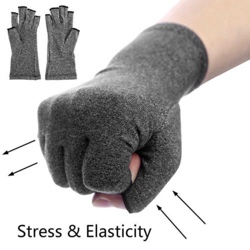 Paire de gants à Compression en cuivre | Gants articulaires, carpe, arthrite, de la Circulation, gants confortables sans doigts