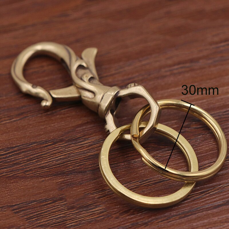 Retro Solid Brass Keychain Buckles Bottle Opener Waist Wallet Chain Belt Car Key Ring Hooks Clasps Pendanat DIY Leather Craft: 02