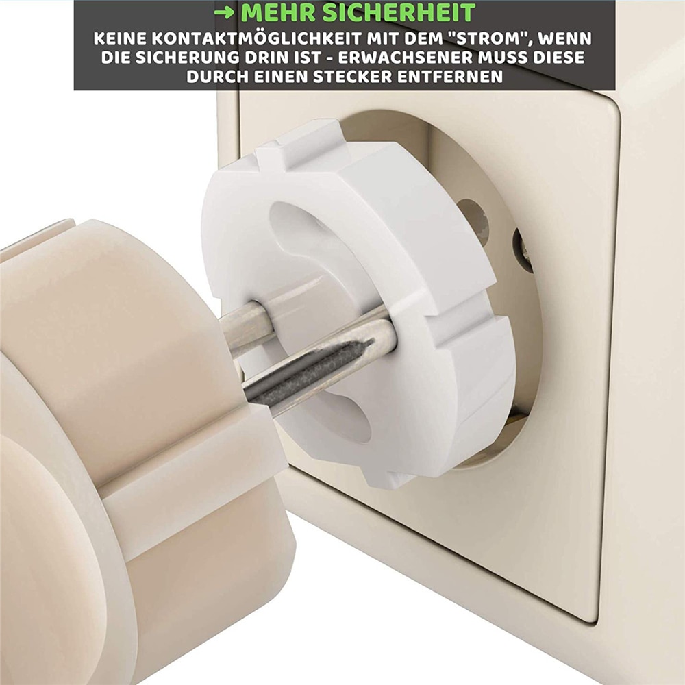 Socket Protectors Baby Veiligheid Stopcontact Cover Anti Elektrische Schok Voor EU Stopcontacten Wit