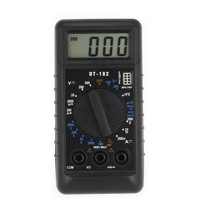 DT182 Digitale Multimeter Met Meetsnoeren Pocket Draagbare Ac/Dc Voltage Elektronische Meter Apparatuur Multimeter