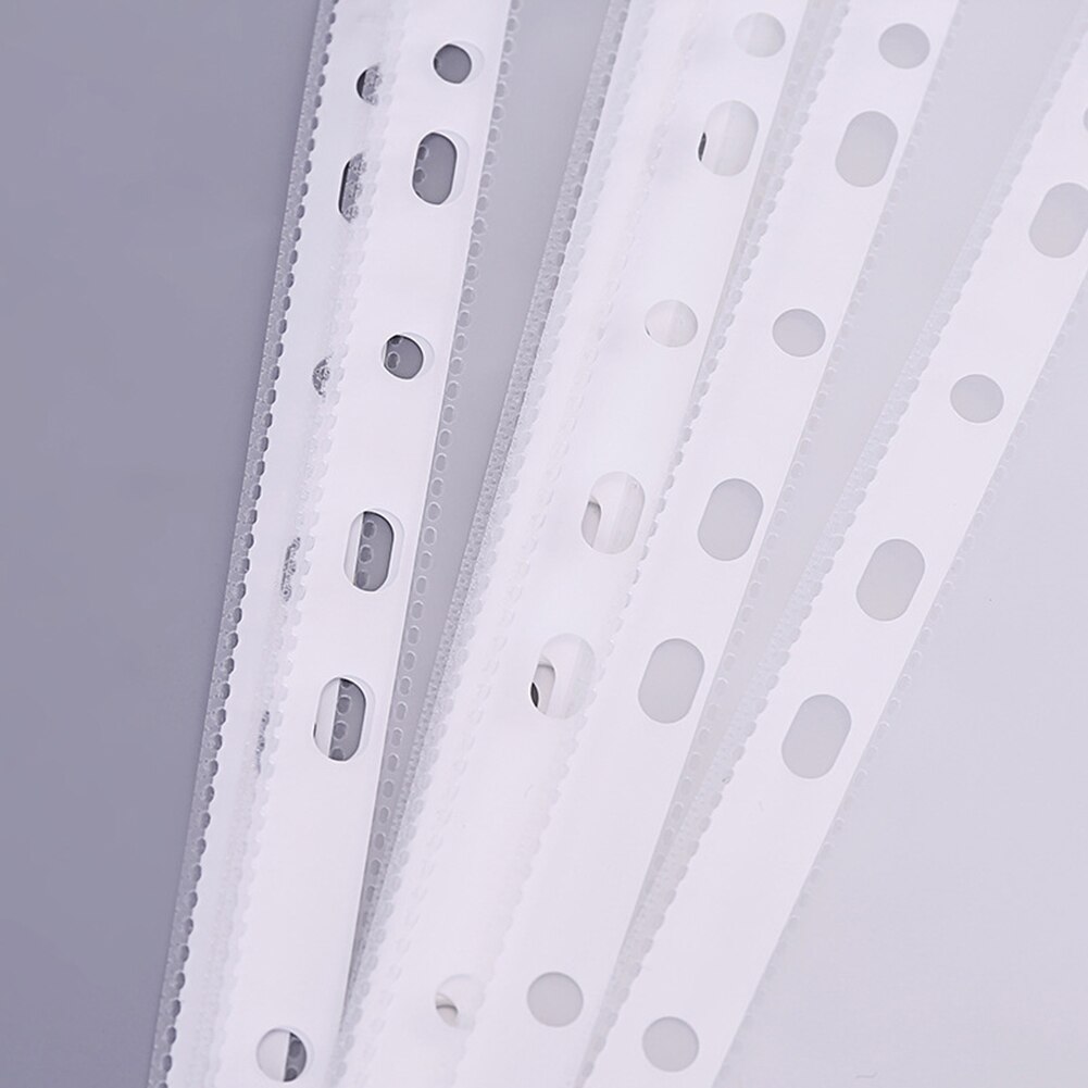 100Pcs A4 Plastic Punched Pockets Folders Filing 11 Holes Loose Leaf Documents Sheet Protectors Transparent Folder Bag