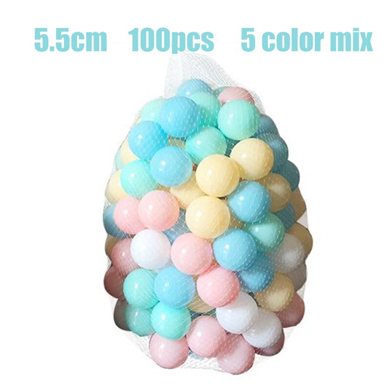 100/200pcs 5.5/7cm Ocean Balls For Playpen Balls Pool Baby Toys Soft Plastic Colorful Air Juggling Balls Fence Accessories: 100pcs Macaron 5.5cm