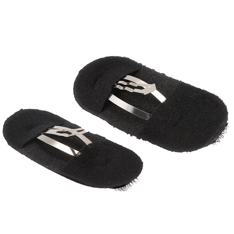 4 Pcs Black Sponge Hair Clip Volume Bumpit Padding Bun Updo