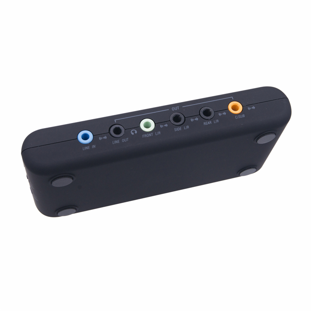 Adaptador de áudio USB 7.1 Placa de som Saída DAC de 8 canais com 2 cabeças de microfone Gravação e reprodução SPDIF para alto-falantes de mesa domésticos