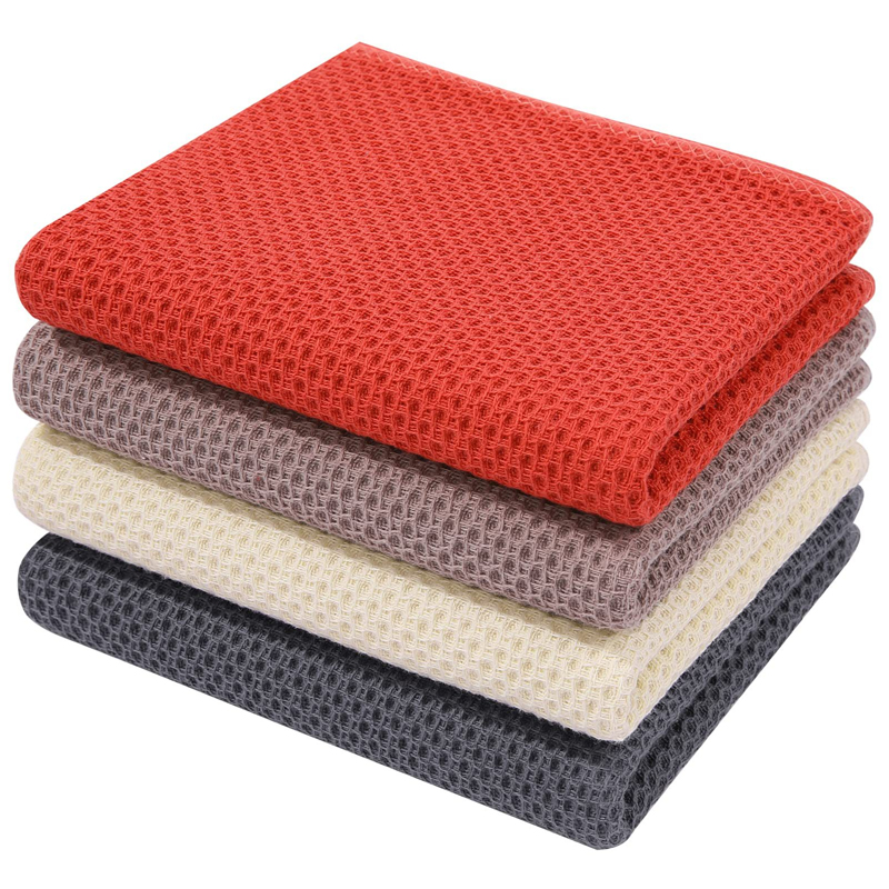 Toalha de algodão macia absorvente pano de prato cozinha favo de mel toalha de lavagem de rosto respirável pano de limpeza doméstica pano de lavagem