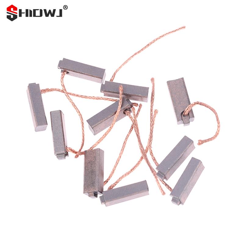 10pcs Electric Generator Motor Carbon Brushes Car Alternator Power Tools Generic Car Regulator Copper 5*7*19mm