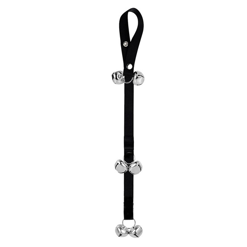 Nylon Pet Door Bell Rope Pet Dog Puppy Adjustable Length Alarm Training Rope Doorbell Dog Accessories: Black