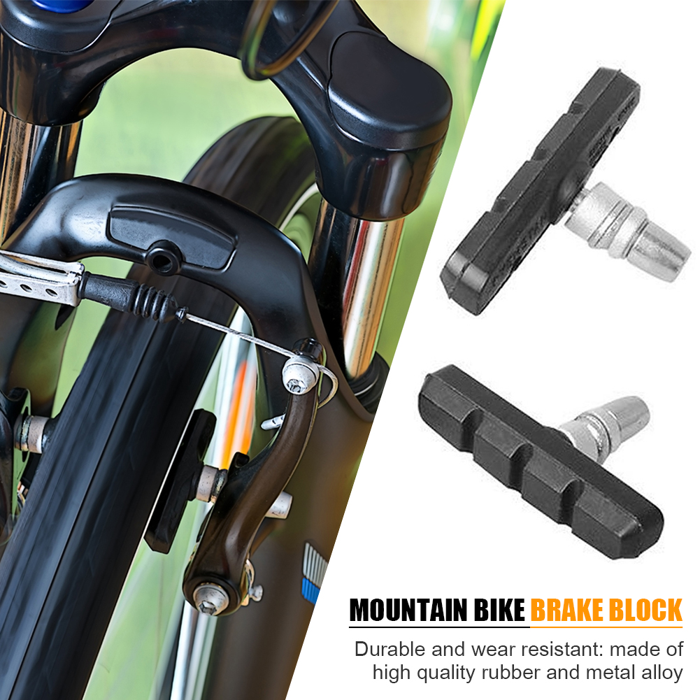 Bloque de freno de goma duradera para bicicleta de montaña, pastillas de freno en V, sistema de frenos en V ligero, 1-6 piezas