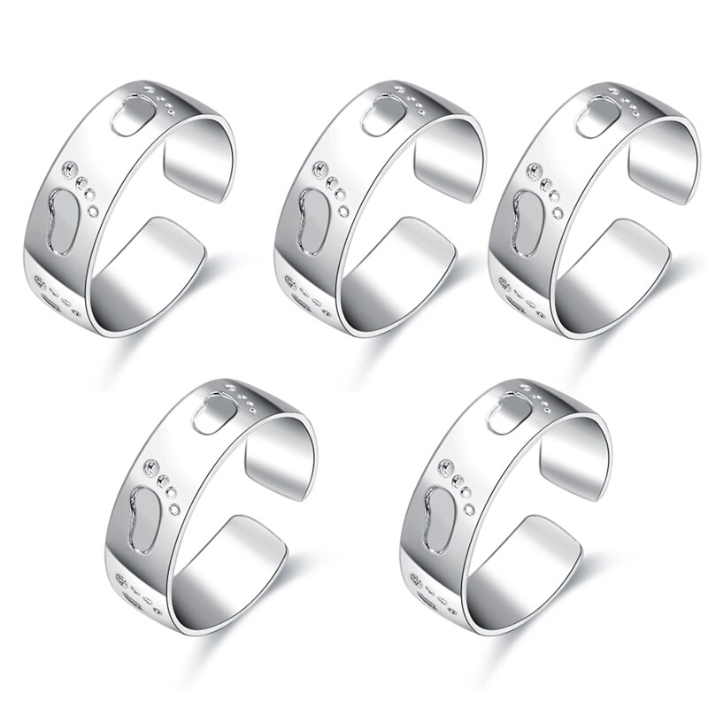 8PCS Tail Foot Ring Adjustable Open Toe Rings Set for Women Girl Summer Beach Vacation Kunuckle Jewelry Finger Ring: Style  B