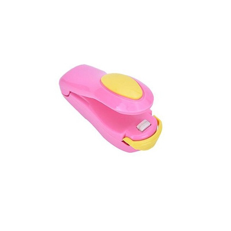 Draagbare mini warmtesealer impulssealer seal verpakking plastic zak impulssealer seal verpakking plastic zak werkgereedschap: Roze