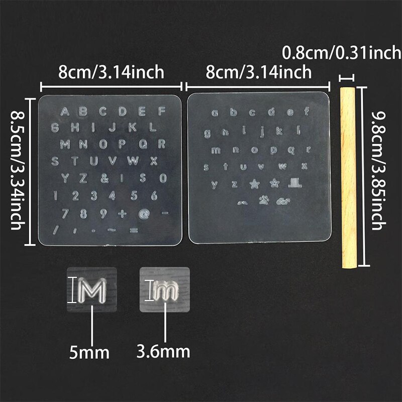 DIY skórzany znaczek litera alfabetu numer stempel zestaw plastikowe narzędzie skórzane pieczęć woskowa skóra zrobienie pieczęć narzędzie