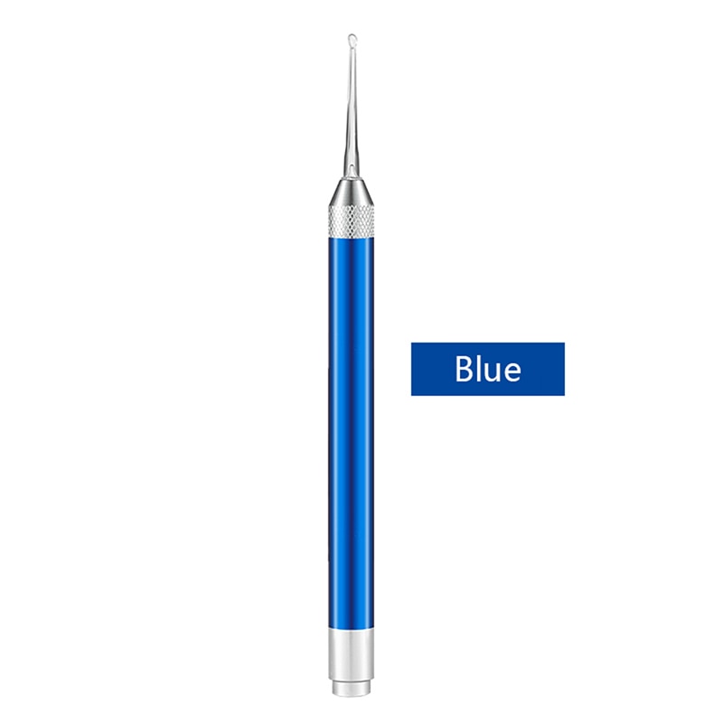 Luminous Ear Spoon Baby Adult Ear Wax Cleaner Flashlight Earpick Earwax Remover Light Ear Curette Tool: Blue
