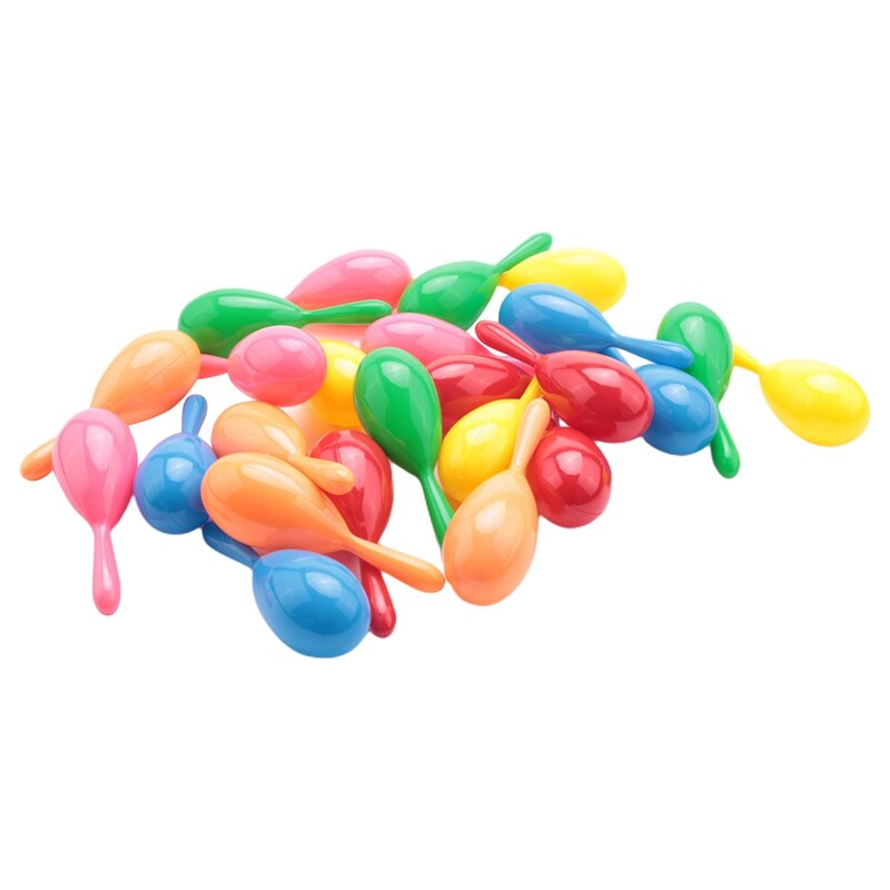24 Maracas de neón, brillante y colorida, fabricante de ruido para de año , maracas-carnaval mejicano de neón de 4 pulgadas, de Luau o Classroo: Default Title
