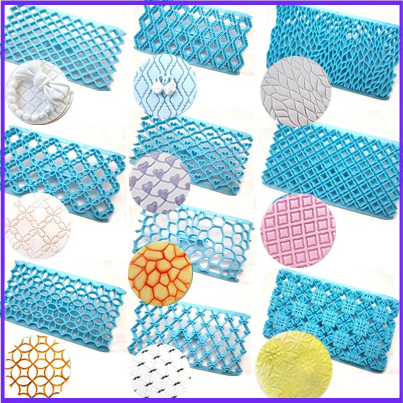 17 Stijl Fondant Embosser Bloem Cookie Cutters Biscuit Mallen Icing Decorating Embossing Cutter Cake Tools