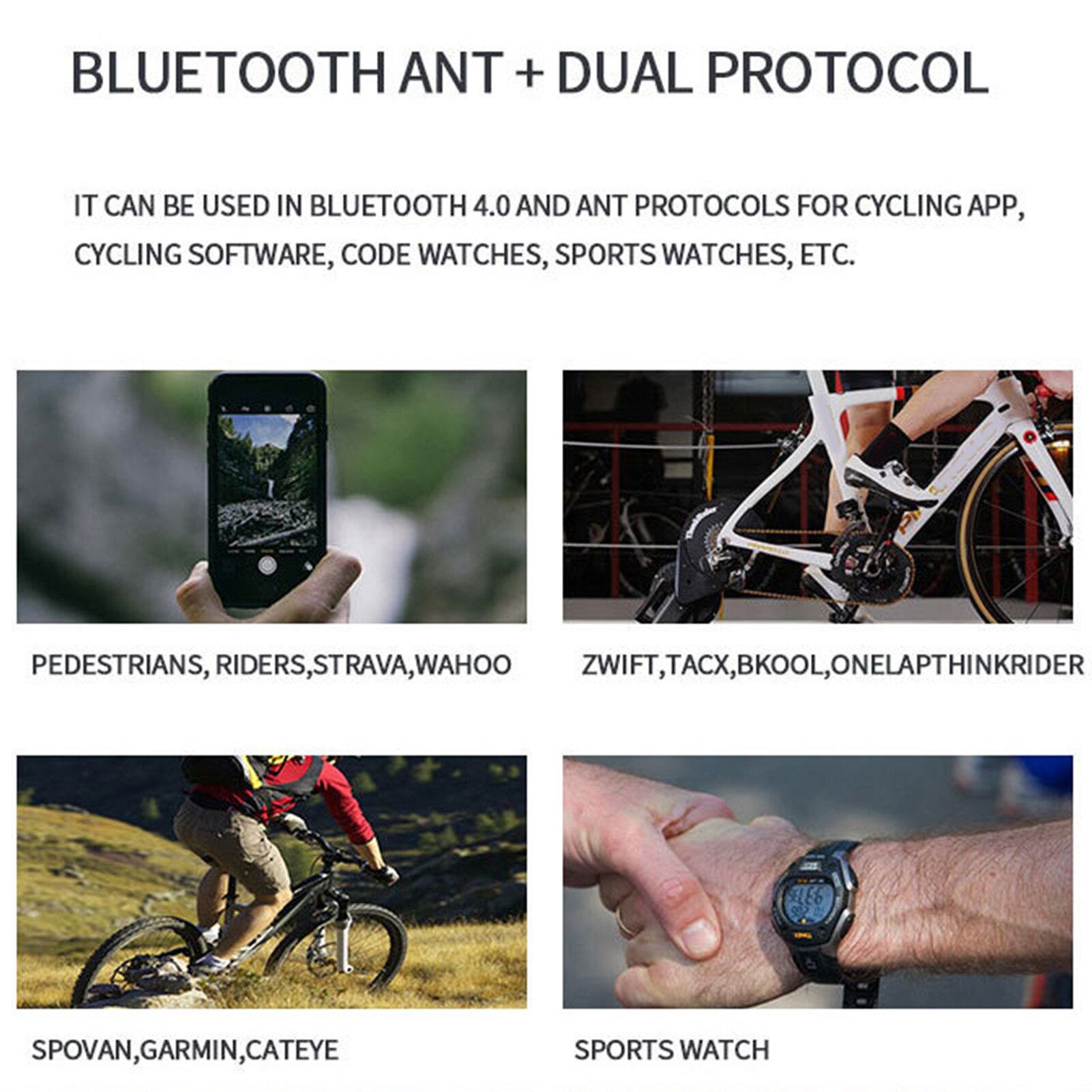 Bicycle Cadence Sensor Speed Sensor Is Suitable For Riding Compatible ANT+ Wireless Waterproof Micro Mountain Bike Speed Sensor