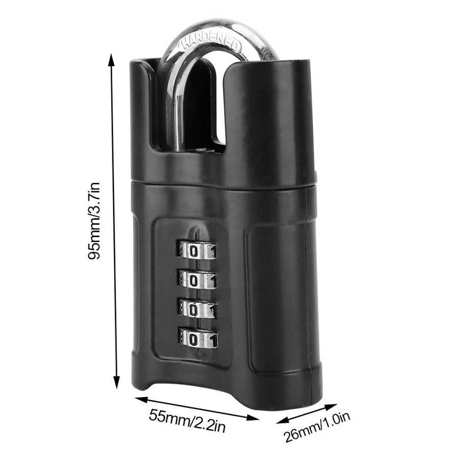 4 Digit Code Password Combination Padlock Waterproof Security Door Lock
