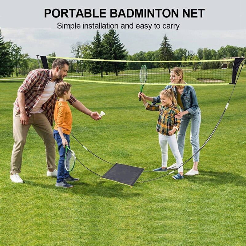 Foldable Badminton Net Set For Garden Soccer Tennis Kids Volleyball On Beacheasy Setup Net With Carry Bag