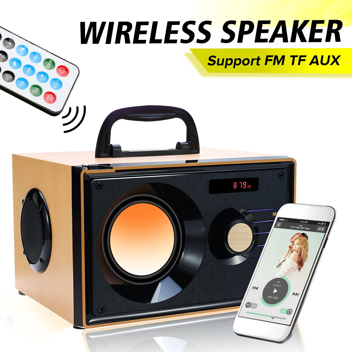 Mini Wireless Speaker bluetooth Speaker Heavy Bass Stereo Surround USB SD FM AUX Subwoofer Speaker Wireless Speaker Radio
