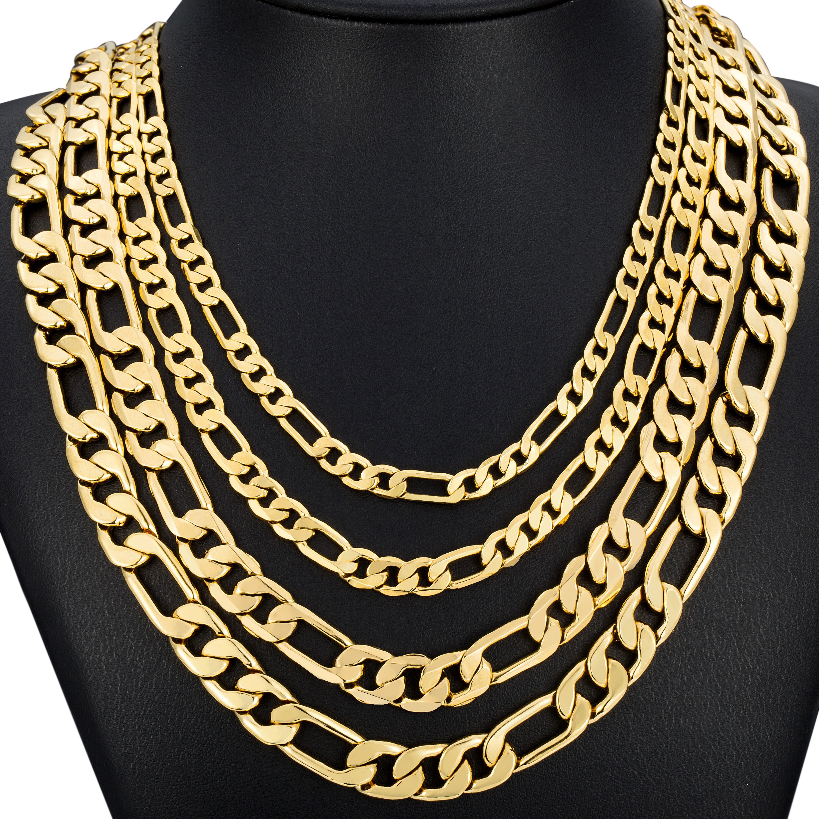 Trendsmax Mannen Ketting Vrouwen Gold Filled Figaro Ketting Voor Mannen Mannelijke Sieraden 9Mm 18-36 "GNM53