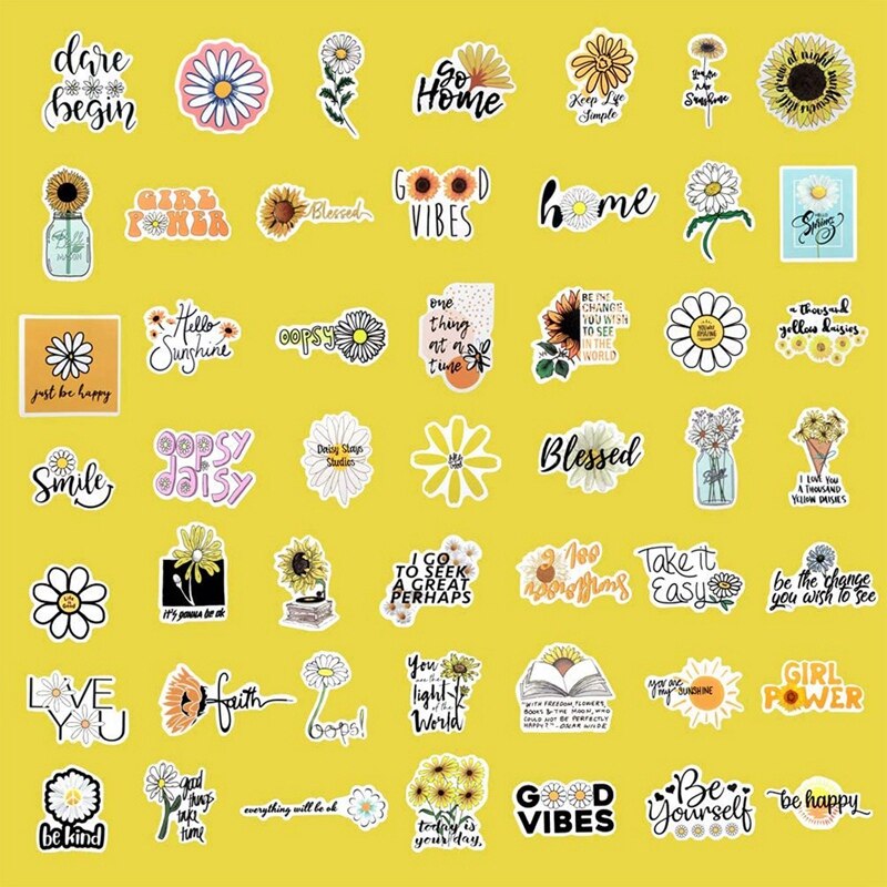 Inspirational Stickers for Hydro Flasks,50 PCS Motivational Stickers for Teens,Girls.Waterproof PVC Sticker for Laptop