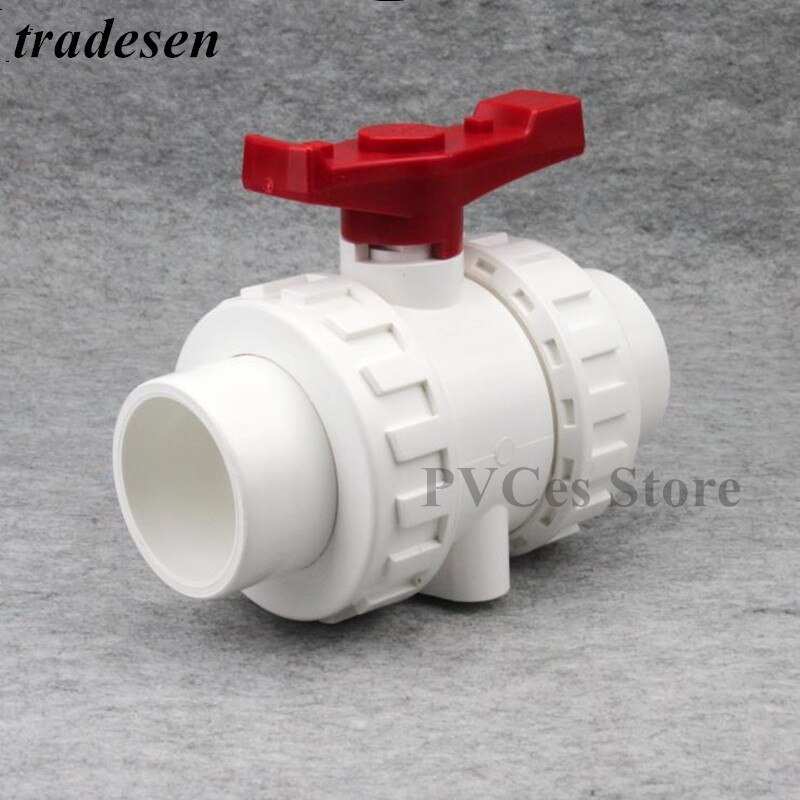 1Pcs I.D20mm~50mm PVC Ball Valve Union Valve Pipe Fittings Garden Home Pipe Connectors Aquarium Fish Tank Water Tuber Adapter
