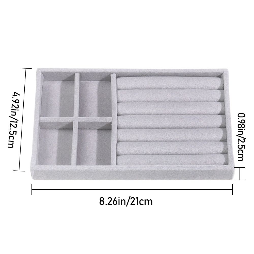 Organizer Doos Stapelbare Fluwelen Sieraden Opbergdoos Fluwelen Ketting Display Lade Ring Armband Ketting Case