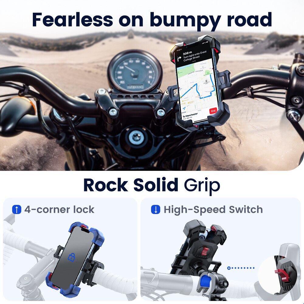 Joyroom Universel Vélo Support de Téléphone pour 4.7-7 pouces Téléphone Portable 360 ° Vue Vélo Support de Téléphone Support Antichoc invite ket JR-ZS288
