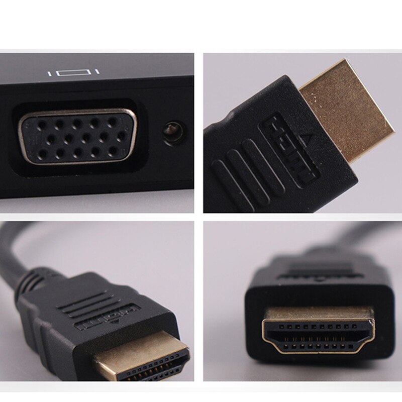 HDMI naar VGA Adapter Digitaal naar Analoog Converter Man-vrouw Converter Adapter Voor PC Laptop Ondersteuning 1080P HDTV