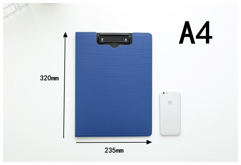 thicken clip / letter size School Document reports Papers contract presentation black A4 Plastic File Folder