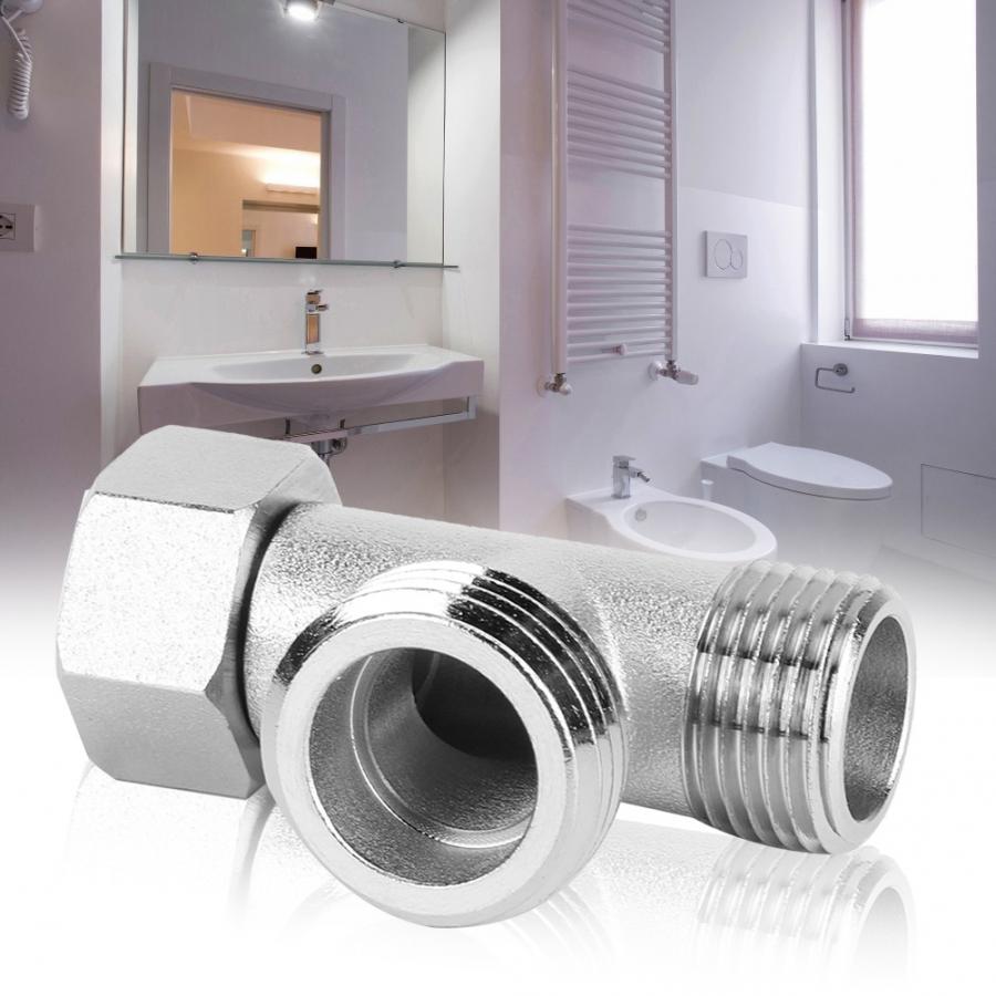 2 stk toiletskifteventiladapter 3 -vejs tilslutningsventiler skylleventil (eu3/8)  toilet wc t-formet fælles badeværelsestilbehør