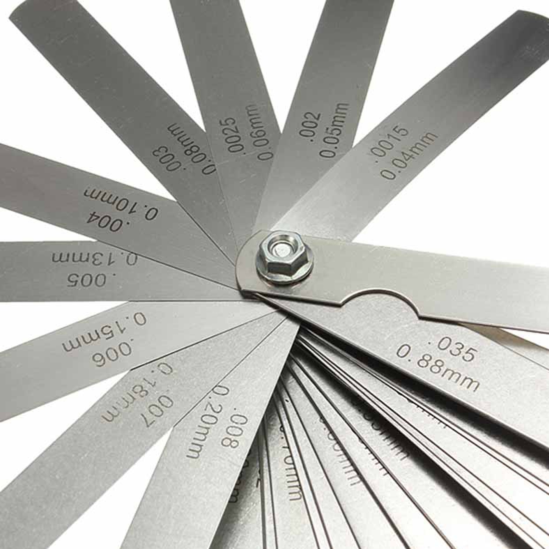 Measurment Tool 0.04-0.88mm Thickness Gage 32 Blades Set Valve Feeler Gauge Metric Gap Filler