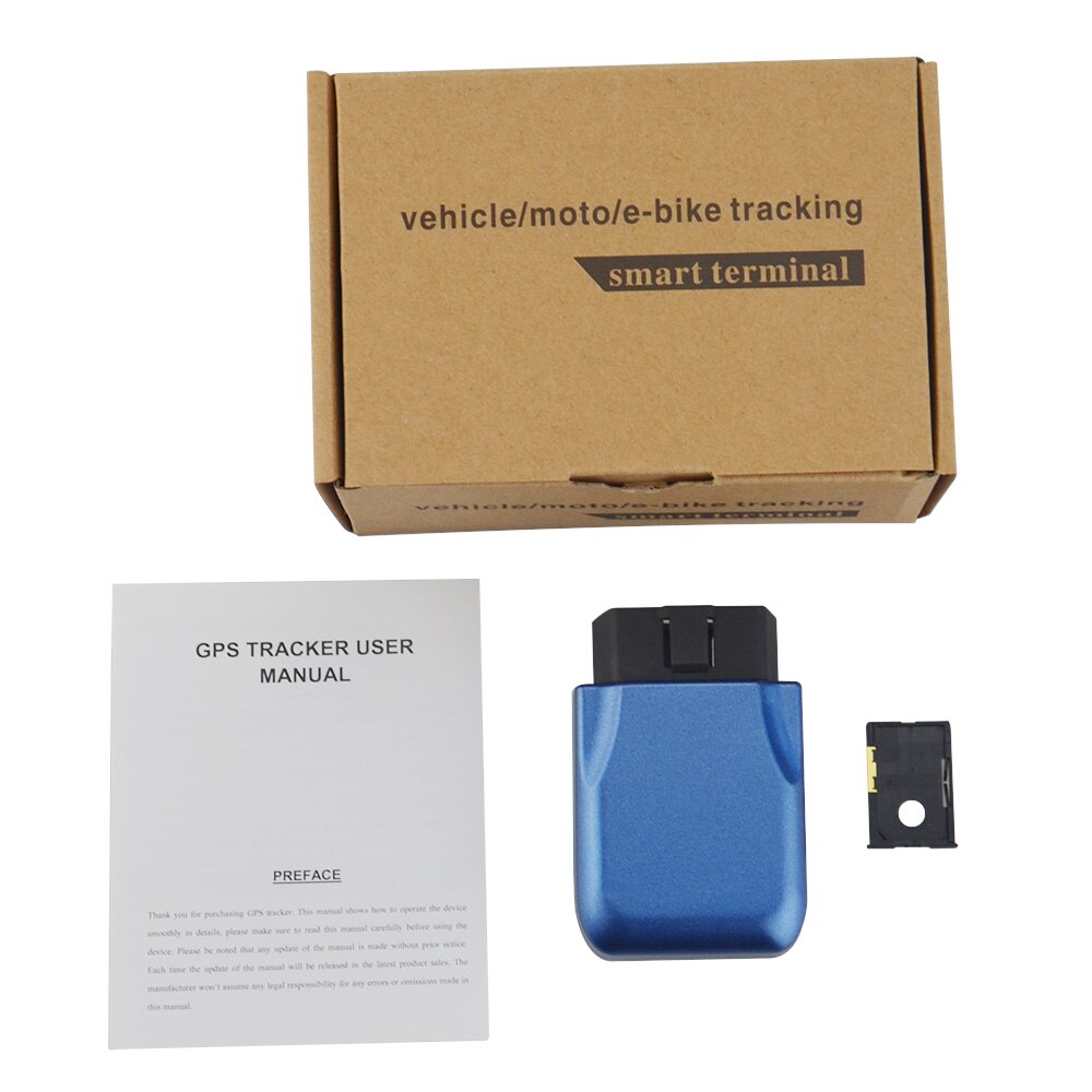 Mini GPRS Auto Tracker OBD II TK206 Real Time Auto Tracking Apparaat met Geo-fence Beschermen Anti-diefstal trillingen Alarm Locator