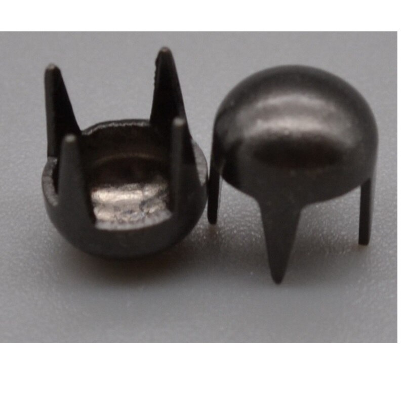 leathe shoes bag round flat rivet Sliver Black Bronze gold rivet screw rivets accessories decoration 500pcs/lot: black5mm