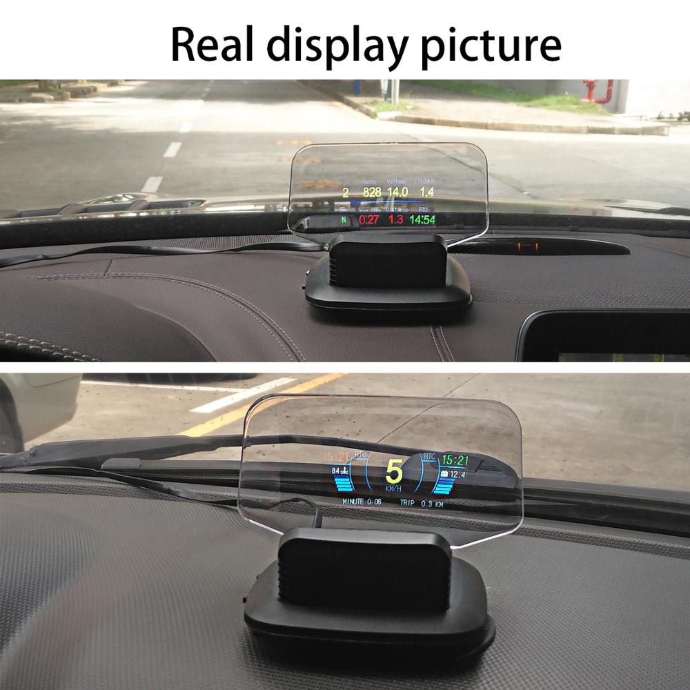 C1 – affichage HUD pour voiture, affichage électronique tête haute, indicateur de vitesse, GPS, alerte de survitesse, OBD2 + GPS, double , nouveauté