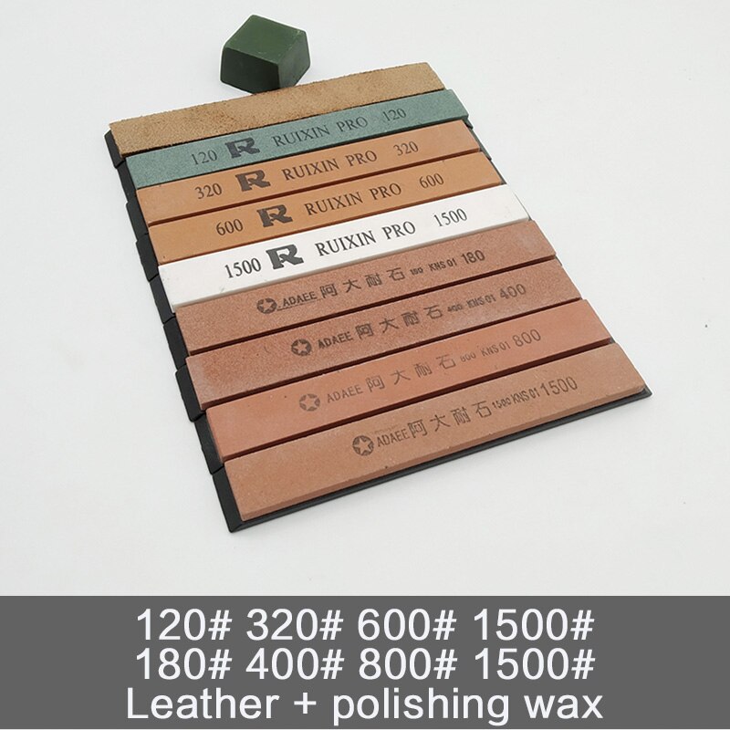 Ruixin pro-Afilador de acero inoxidable con piedra de diamante, herramienta de pulido para cuchillos y accesorios de cocina: 8 stones
