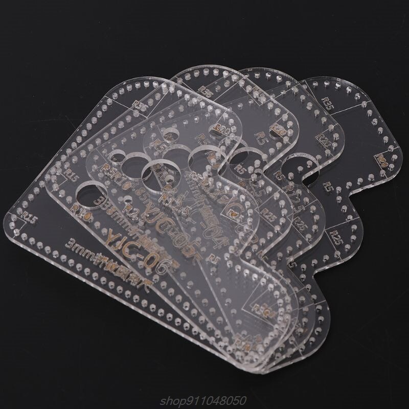 Nahka askartelu perspex akryyli leikkaus stensiili malli tee itse scrapbooking kohokuviointi koristeellinen kulman ompelu  j27 21