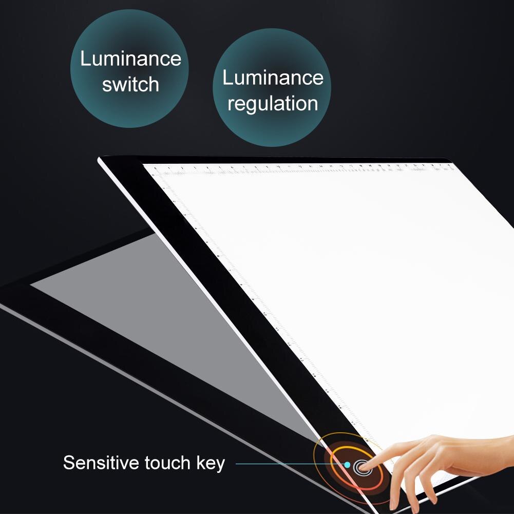 Dimmable Brightness LED Painting Drawing Board Digital Tablet Touch Copy Plate Light Tablet Art Stencil Copy Desk Draw