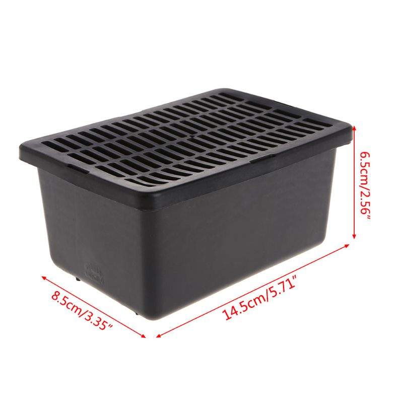 Reptile Feeder Plastic Case Feeding Breathable Grid For Turtle Lizard Snake Cage