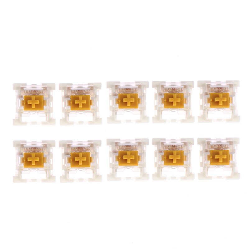10Pcs Outemu Mx Switches 3 pin Mechanical Keyboard Black Blue Brown Switches Mechanical Keyboard Switch Shaft for CIY Socket: YELLOW