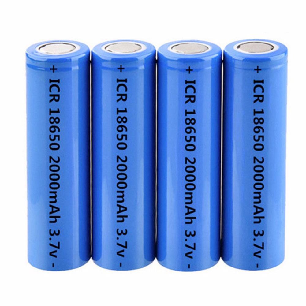 18650 Battery CR18650 Rechargeable Battery 3.7V 2000mAh Li-ion Battery Cell for DIY Power Tool Battery Flashlight Solar light