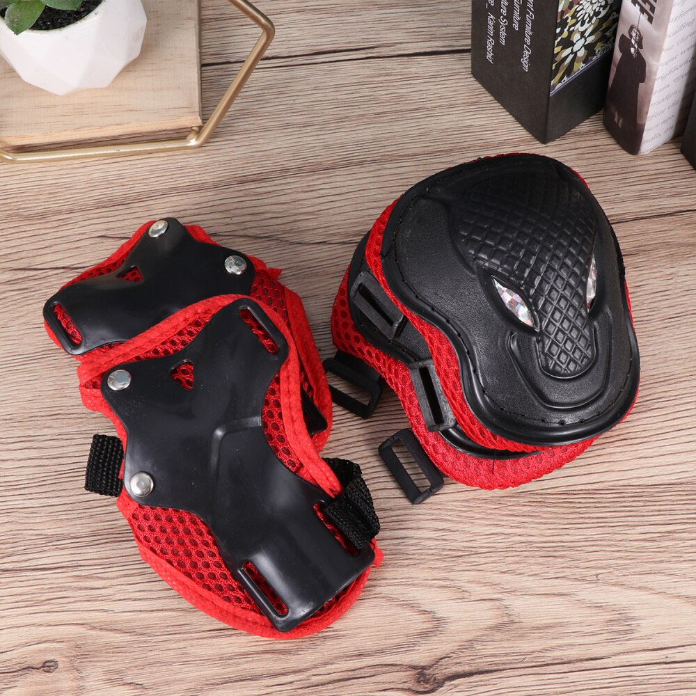 6pcs in 1 Set Adults Roller-skate Protection Gear Skiing Roller Protector Sports Protectors Kit Skateboard Bike Riding Knee Pad