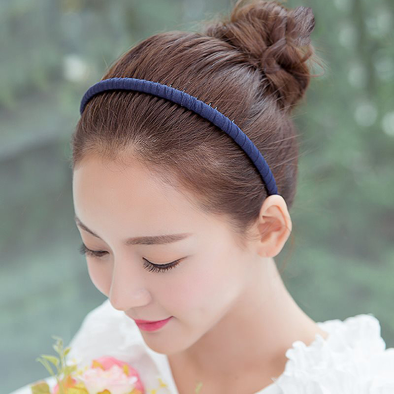 Women Girls Headdress Solid Cloth Headband Wrap Hair Hoop Bezel With Teeth Female Hair Accessories Hairband Headwear