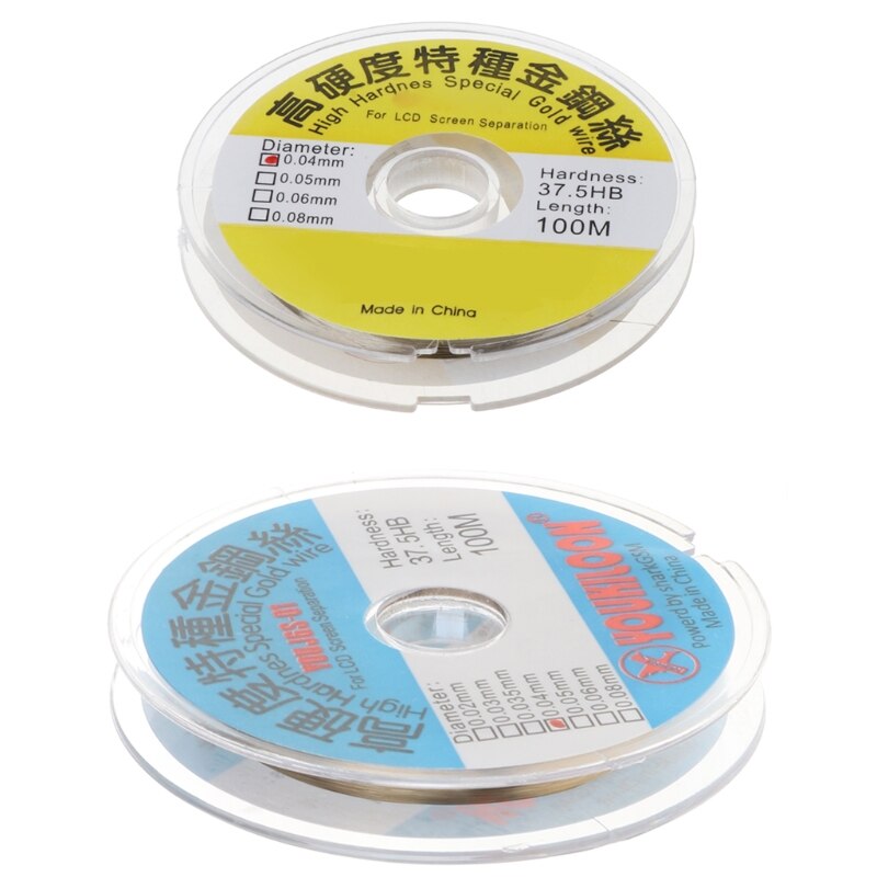 100M Legering Goud Molybdeen Draad Snijden Lijn Lcd Scherm Separator Reparatie Qxnb