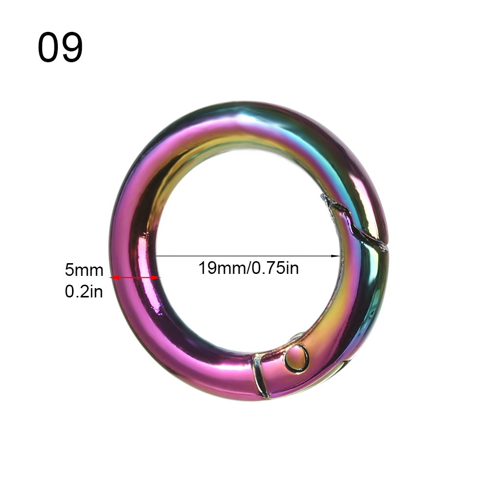 Snap Clasp Trigger Luggage Leathercraft Spring Gate Belt Strap Buckle Dog Chain Clip Metal Heart Ring Openable Keyring: 9